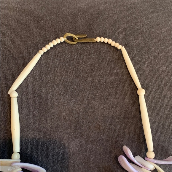 Vintage 70s Hawaiian Hawaii Stacked Natural Puka Pooka Shard SeaShell Necklace - Picture 3 of 5